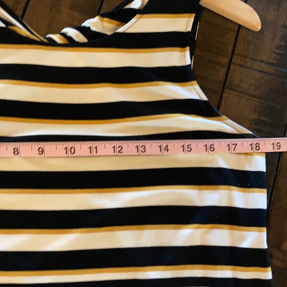 LOFT twist back stripe midi dress - Picture 7 of 9